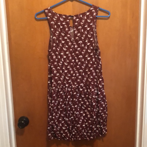 Old Navy Wine Colored Patterned Woven Dress - Picture 2 of 7